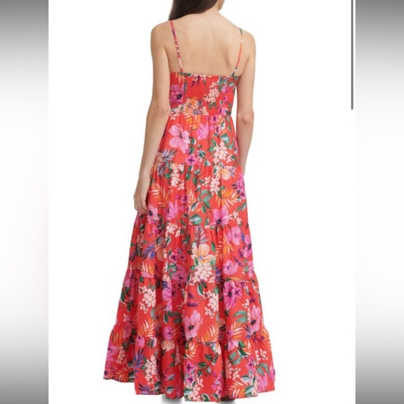 Eliza J Tiered Floral Print Maxi Dress NWOT - Picture 3 of 6